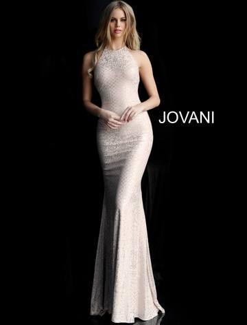 JVN By Jovani Lace Up Back Jersey Prom Dress JVN60137 - The Dress Outlet Jovani