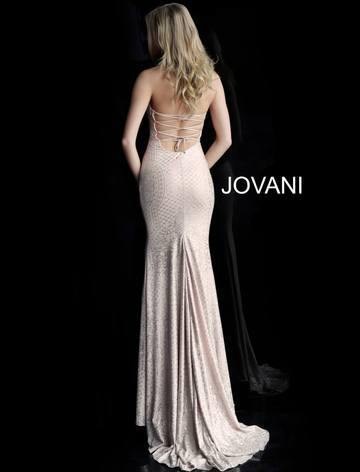 JVN By Jovani Lace Up Back Jersey Prom Dress JVN60137 - The Dress Outlet Jovani