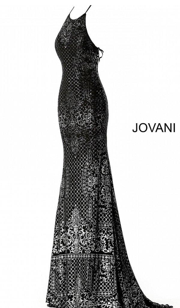 JVN By Jovani Lace Up Back Jersey Prom Dress JVN60137 - The Dress Outlet Jovani