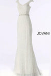 JVN By Jovani Long Cap Sleeve Fitted Prom Dress JVN62499 - The Dress Outlet Jovani