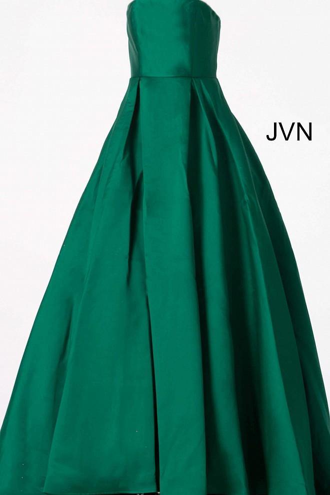 JVN By Jovani Prom Long Strapless Pleated Skirt Ball Gown JVN62633 - The Dress Outlet Jovani