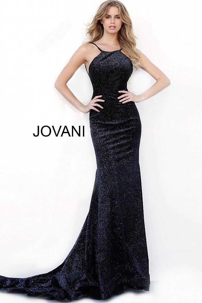 Black/Blue Jovani 62806 Sexy Long Prom Dress for $329.99 – The Dress Outlet