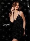 Jovani Backless Velvet Short Party Dress JVN63560 - The Dress Outlet