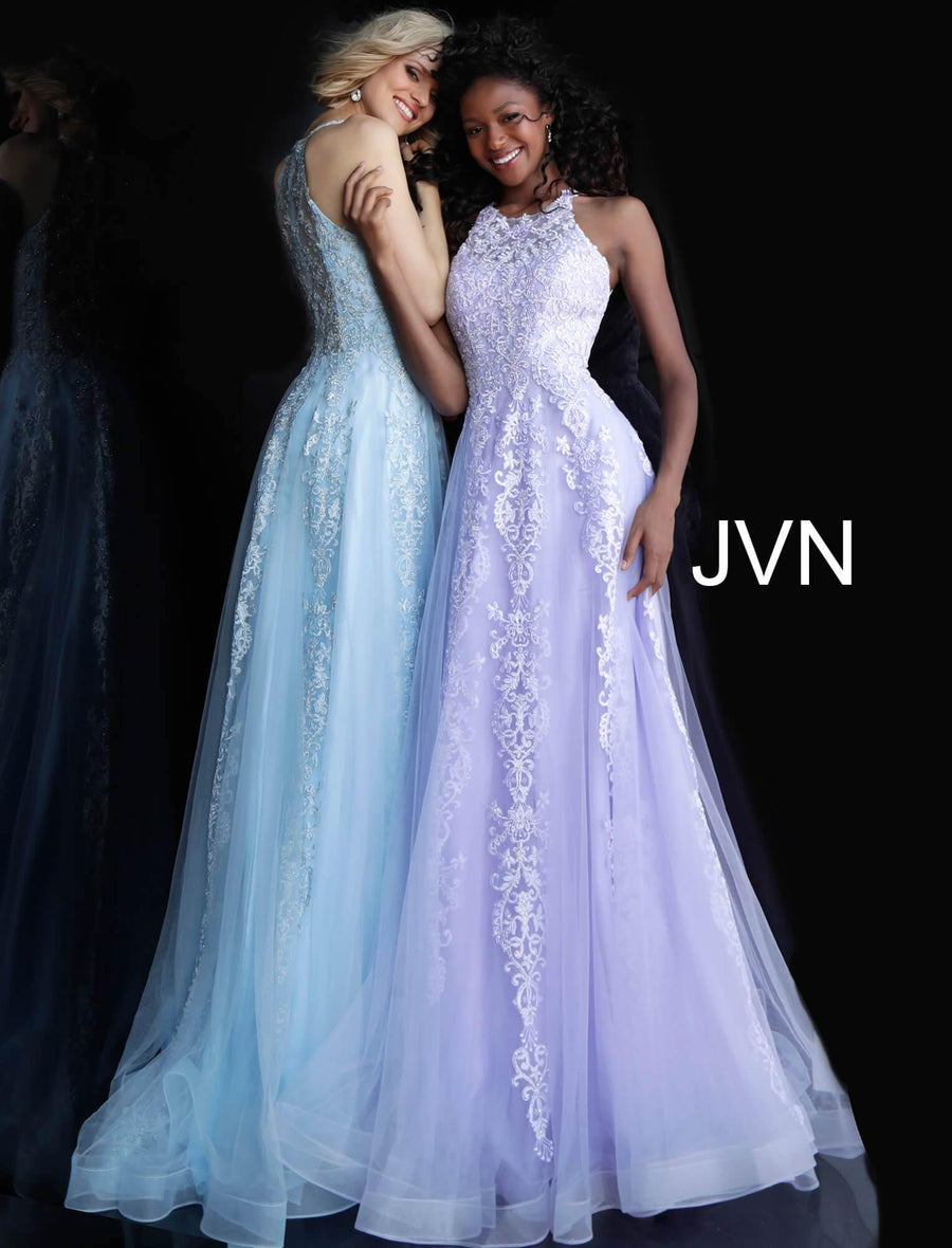 JVN By Jovani Long Formal A Line Prom Dress JVN64157 - The Dress Outlet Jovani