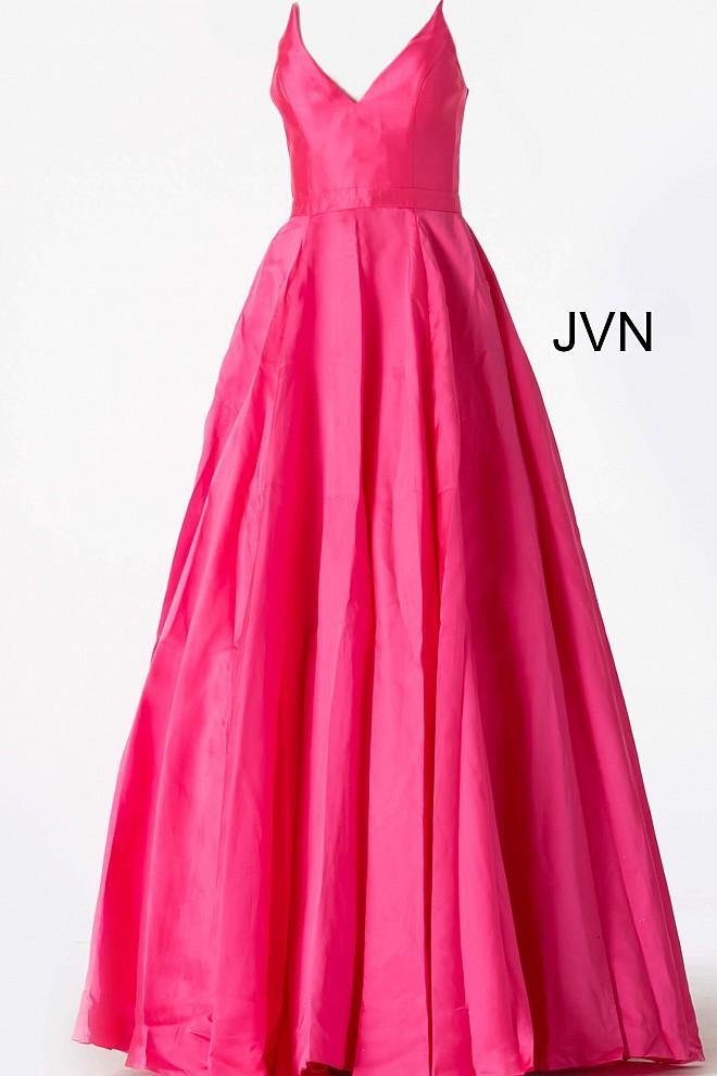 JVN By Jovani Spaghetti Straps A Line Prom Gown JVN66673 - The Dress Outlet Jovani