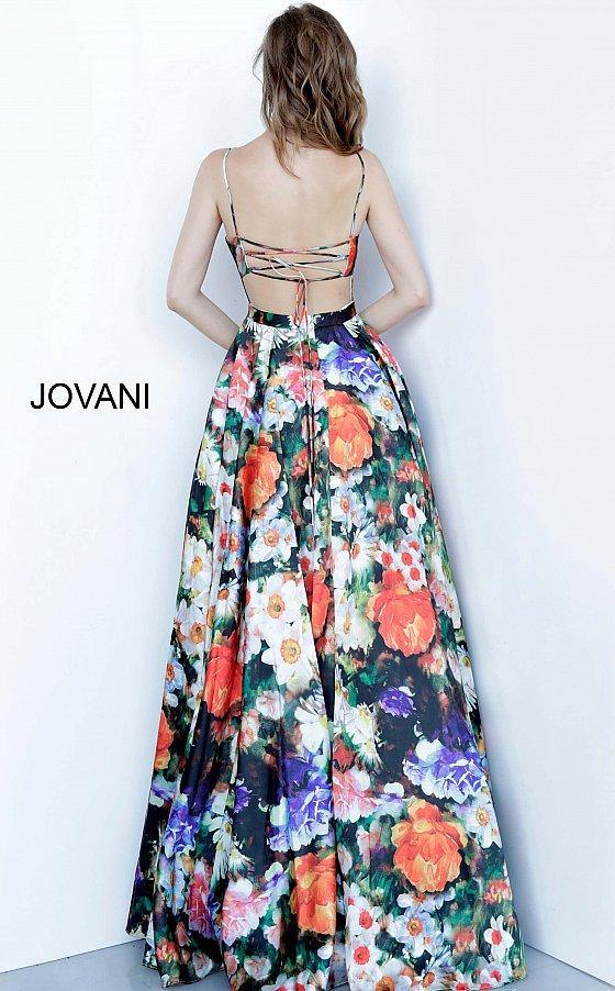 JVN By Jovani Long Floral Prom Ball Gown JVN66692 - The Dress Outlet Jovani