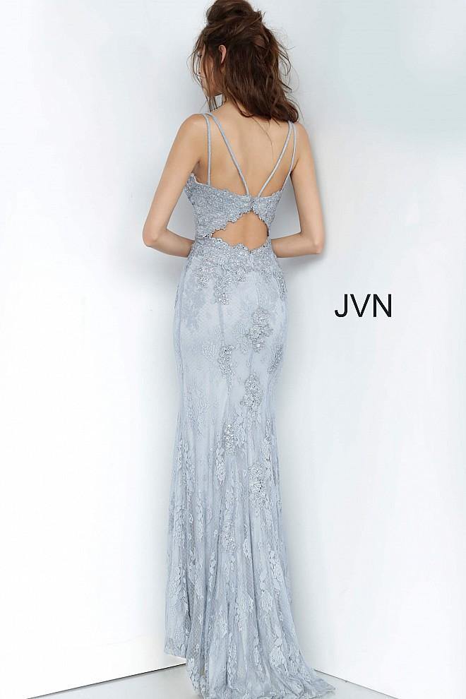 JVN By Jovani Long Fitted Formal Lace Prom Gown JVN66971 - The Dress Outlet Jovani