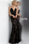 JVN By Jovani Long Fitted Formal Lace Prom Gown JVN66971 - The Dress Outlet Jovani