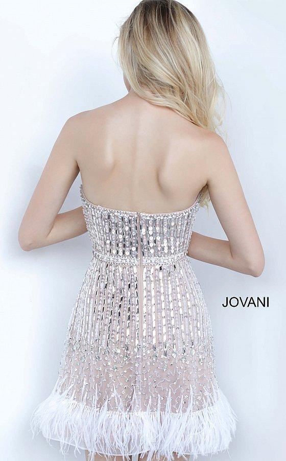 JVN By Jovani Short Cocktail Beaded Dress JVN67278 - The Dress Outlet Jovani