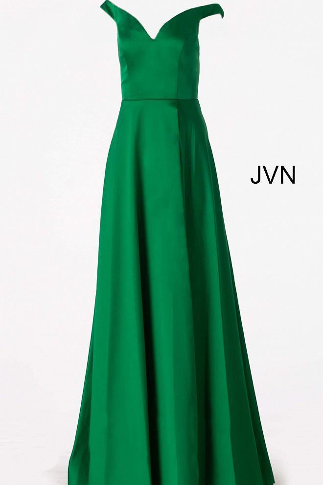 JVN By Jovani Off Shoulder High Slit Prom Dress JVN67752 - The Dress Outlet Jovani