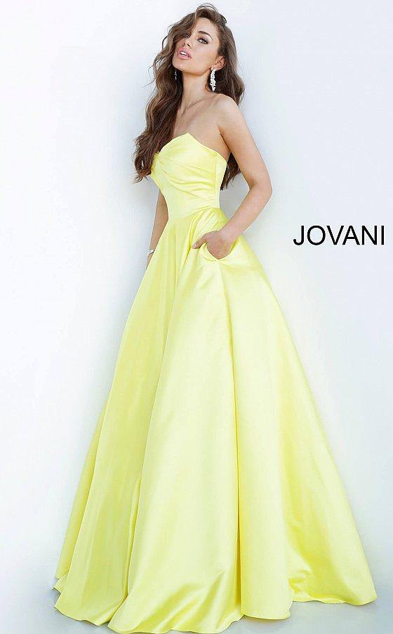 JVN By Jovani Long Strapless Prom Ball Gown JVN67847 - The Dress Outlet Jovani