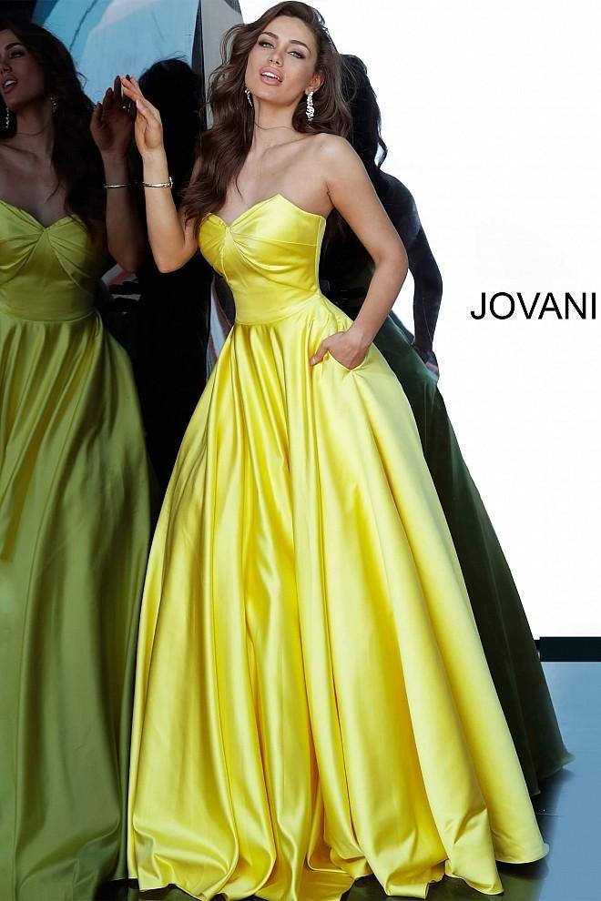 JVN By Jovani Long Strapless Prom Ball Gown JVN67847 - The Dress Outlet Jovani