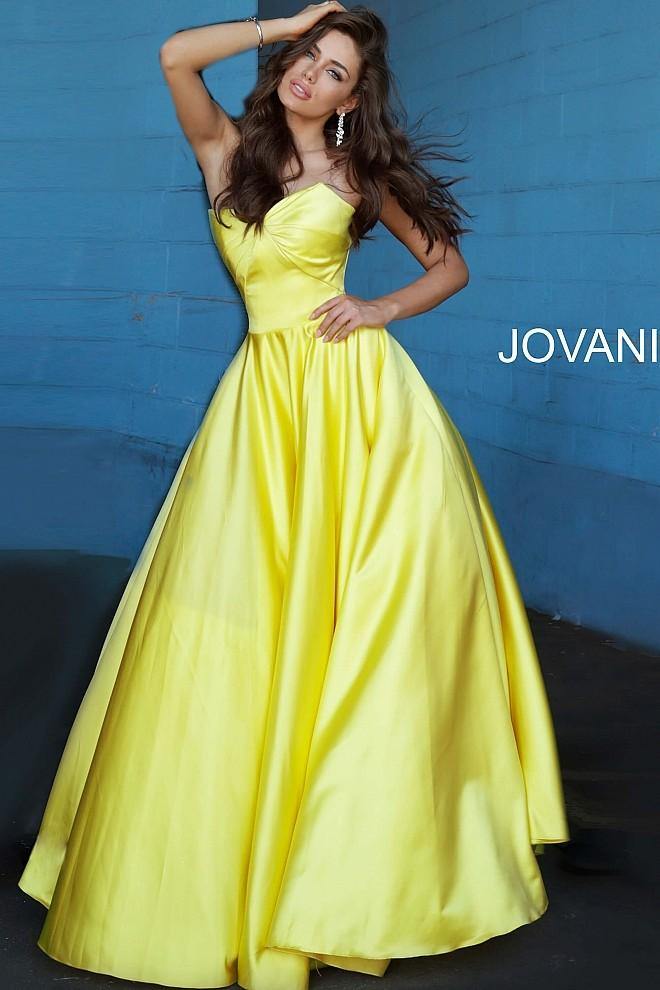 JVN By Jovani Long Strapless Prom Ball Gown JVN67847 - The Dress Outlet Jovani