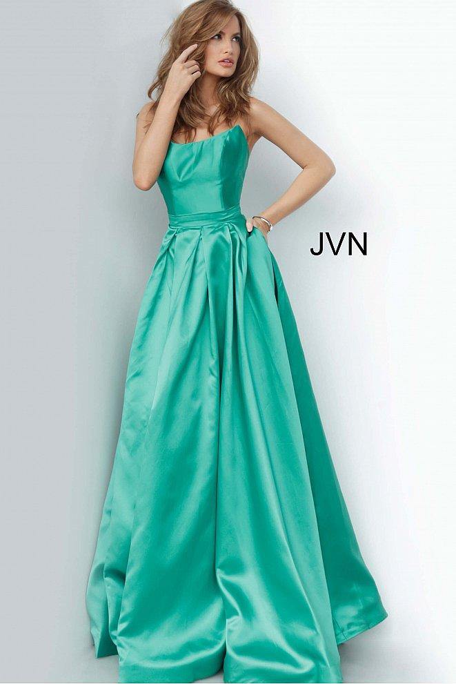 JVN By Jovani Long Pleated Prom Ball Gown JVN67858 - The Dress Outlet Jovani