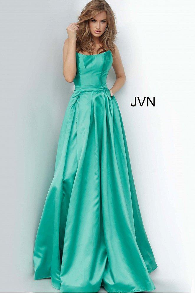 Green Jovani 67858 Long Pleated Prom Ball Gown for $483.0 – The Dress ...