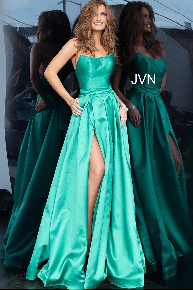 JVN By Jovani Long Pleated Prom Ball Gown JVN67858 - The Dress Outlet Jovani