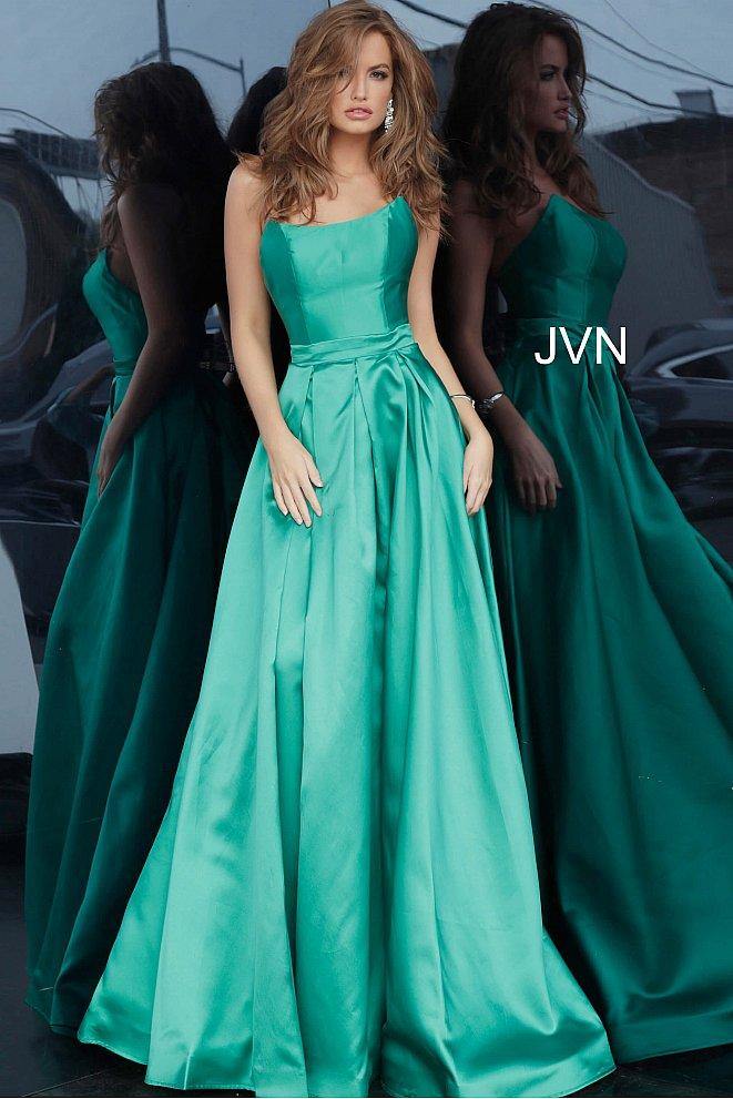 Green Jovani 67858 Long Pleated Prom Ball Gown for $483.0 – The Dress ...