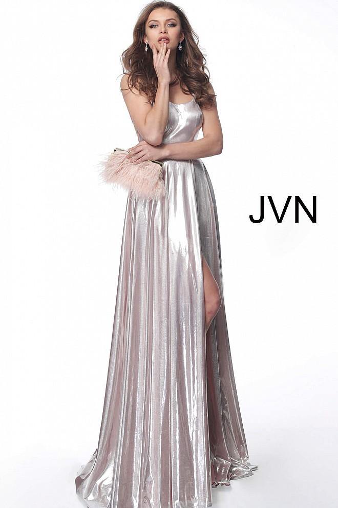 JVN By Jovani Long Halter Prom Dress JVN68195 Pink - The Dress Outlet Jovani