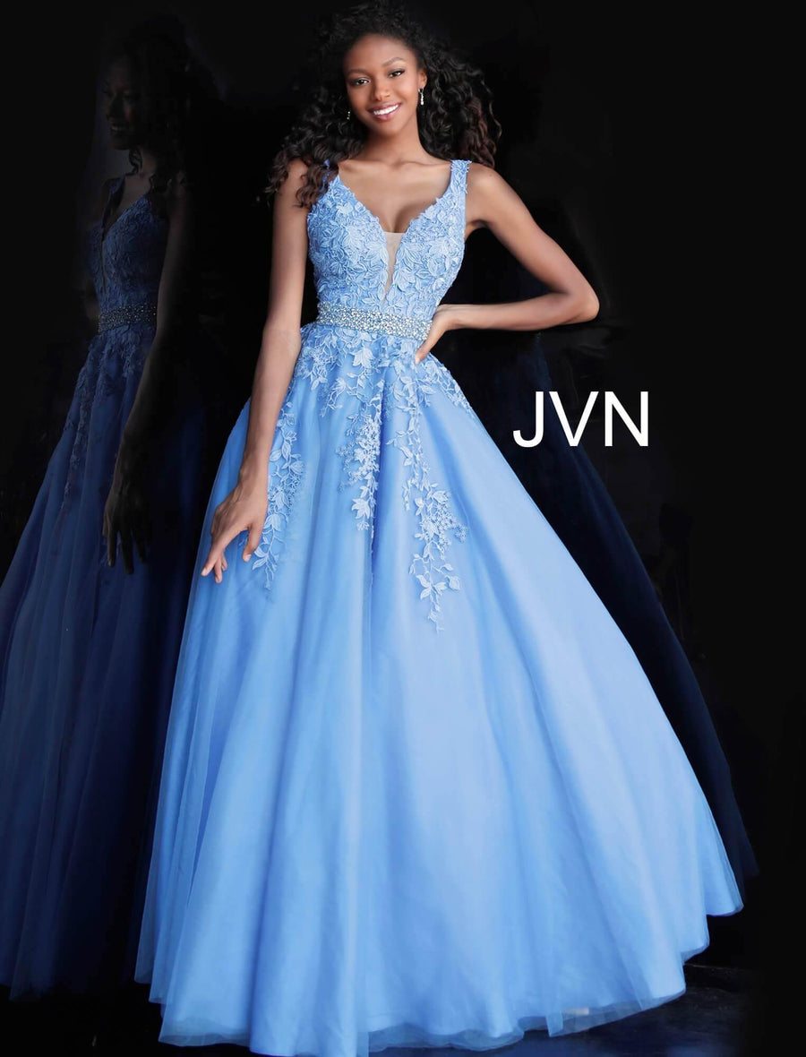 JVN By Jovani Long Prom Ball Gown Formal Dress JVN68258 - The Dress Outlet Jovani