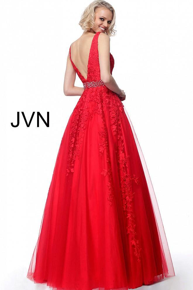 JVN By Jovani Long Prom Ball Gown Formal Dress JVN68258 - The Dress Outlet Jovani