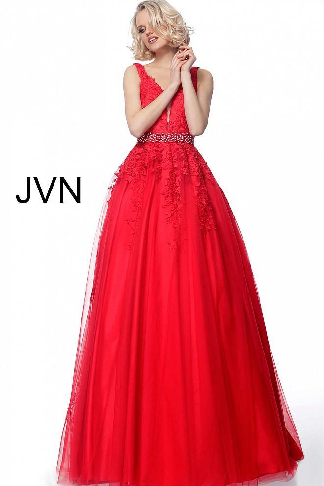 JVN By Jovani Long Prom Ball Gown Formal Dress JVN68258 - The Dress Outlet Jovani