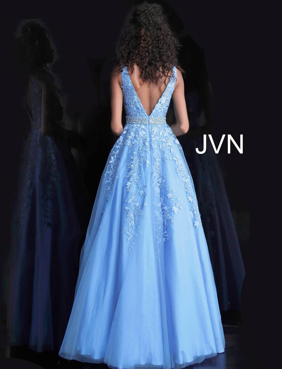 JVN By Jovani Long Prom Ball Gown Formal Dress JVN68258 - The Dress Outlet Jovani