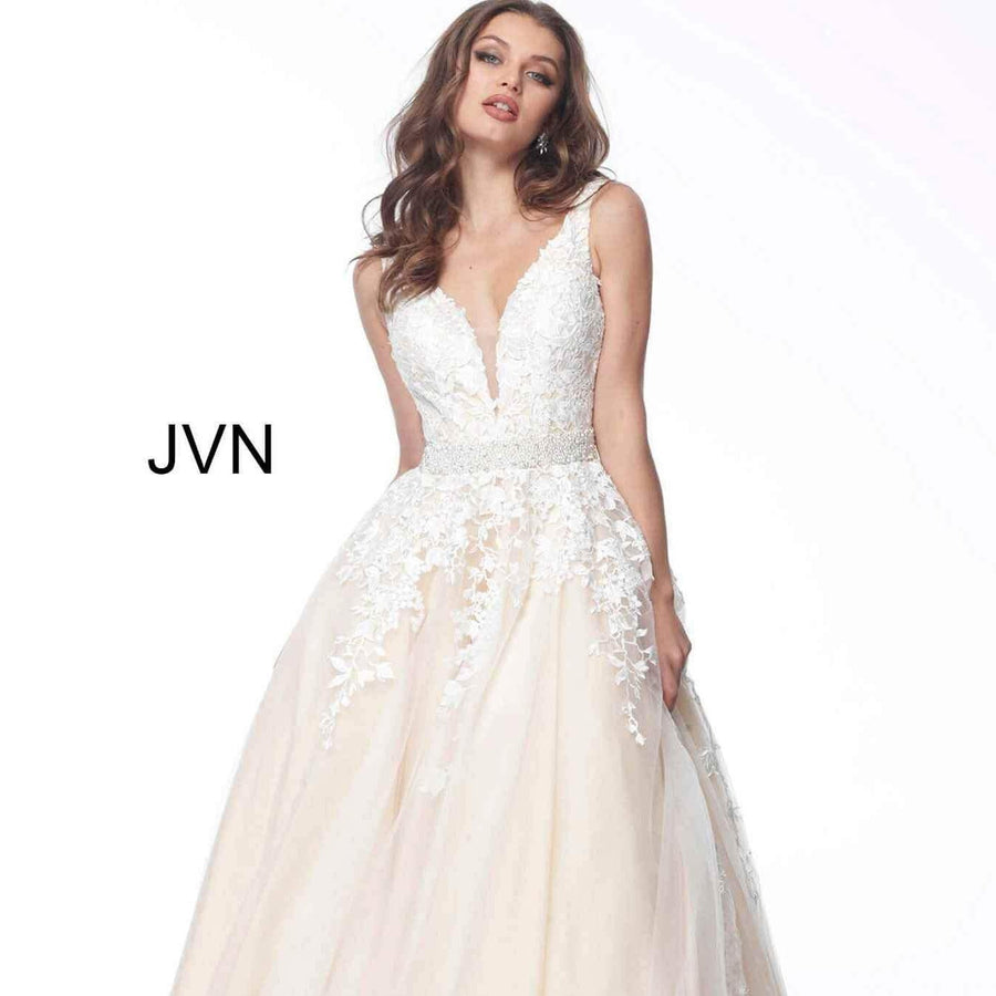 JVN By Jovani Long Prom Ball Gown Formal Dress JVN68258 - The Dress Outlet Jovani