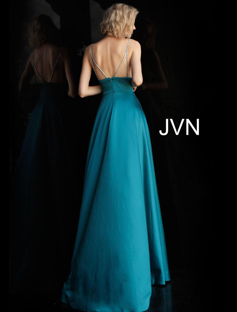 JVN By Jovani Spaghetti Straps Long Prom Dress JVN68314 - The Dress Outlet Jovani