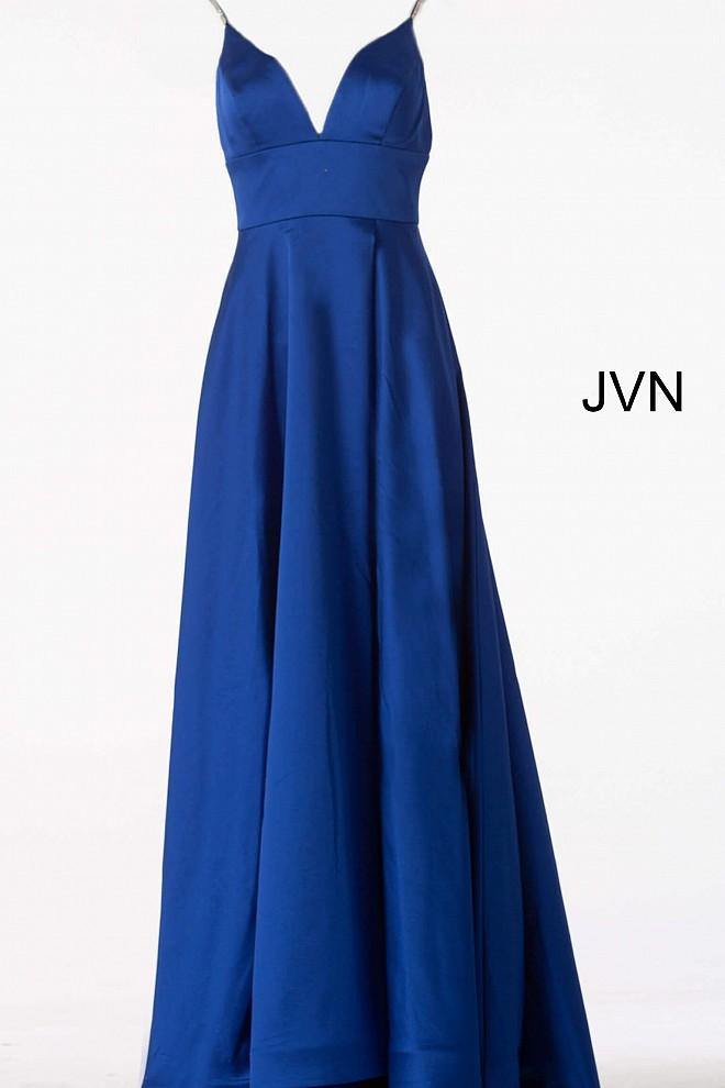 JVN By Jovani Spaghetti Straps Long Prom Dress JVN68314 - The Dress Outlet Jovani