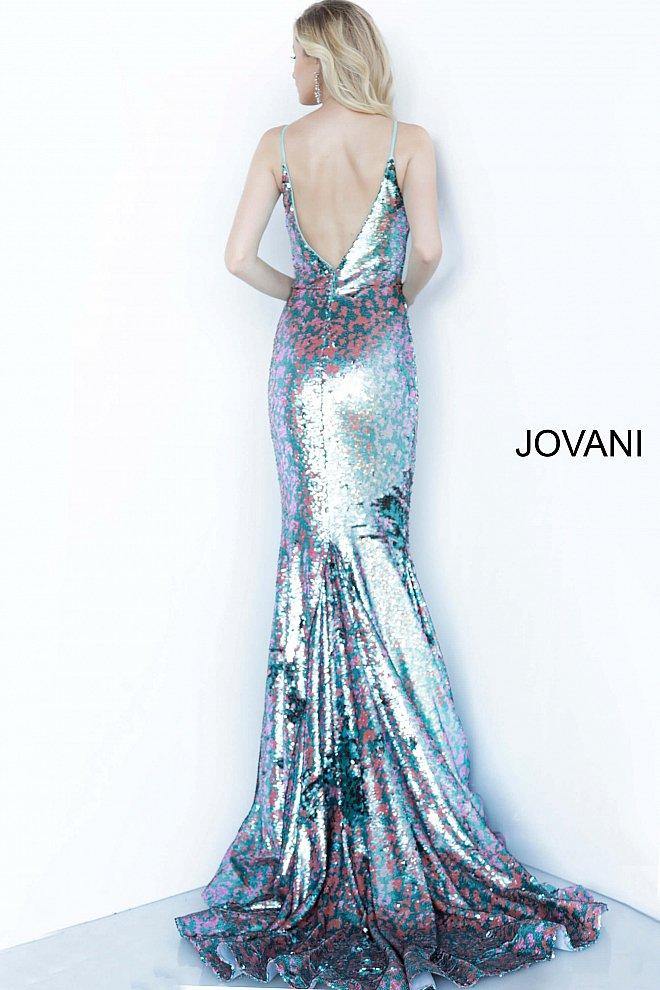 JVN By Jovani Long Formal Prom Dress JVN68705 Multi - The Dress Outlet Jovani