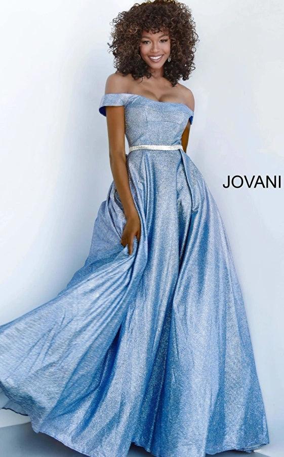 Jovani Off Shoulder Long Prom Ball Gown 66950 - The Dress Outlet