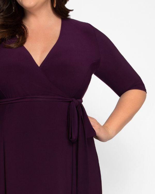 Kiyonna Essential Wrap Short Dress - The Dress Outlet