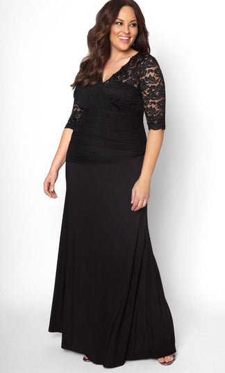 Plum Evening Long Plus Size Gown for $248.0 – The Dress Outlet