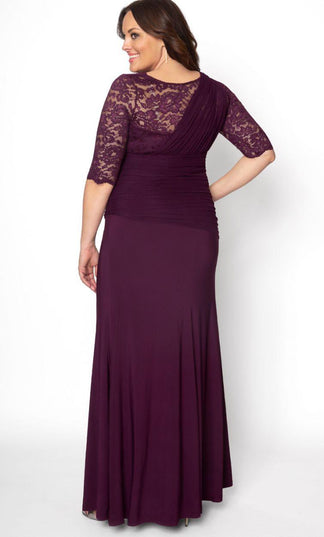 Plum Evening Long Plus Size Gown for $248.0 – The Dress Outlet