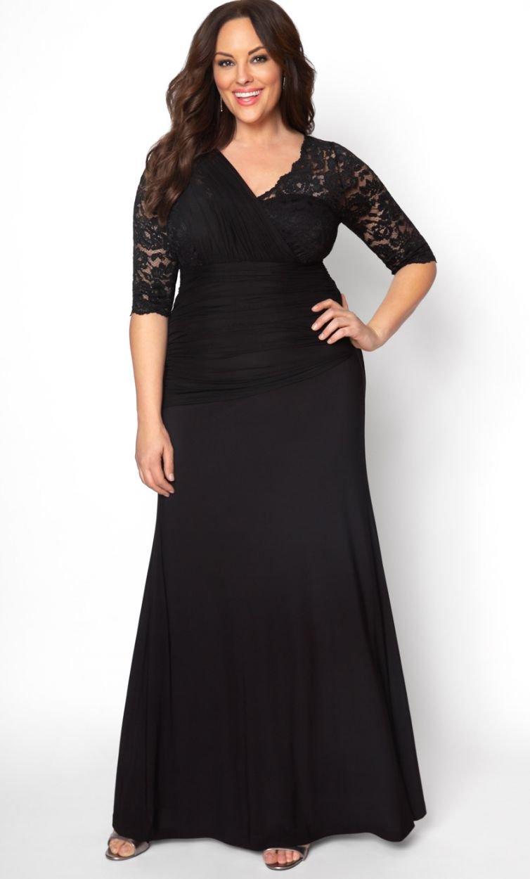 Kiyonna Evening Long Plus Size Gown - The Dress Outlet Kiyonna