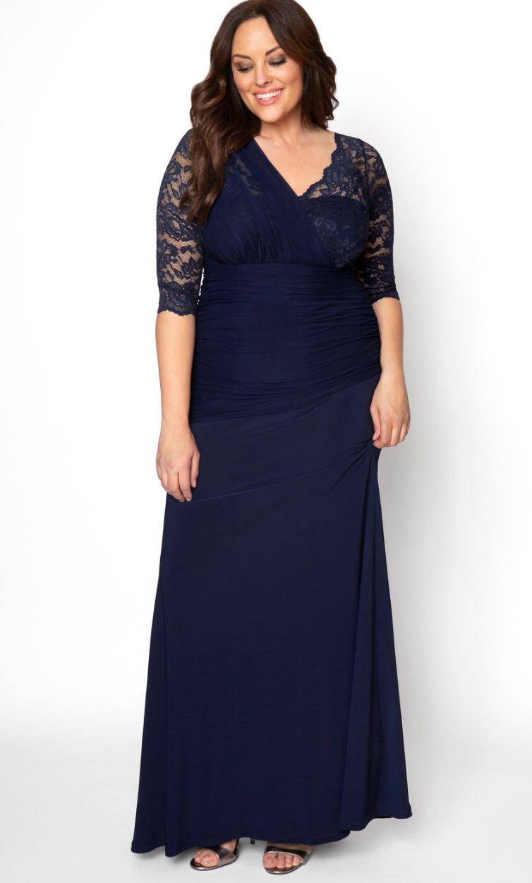 Kiyonna Evening Long Plus Size Gown - The Dress Outlet Kiyonna