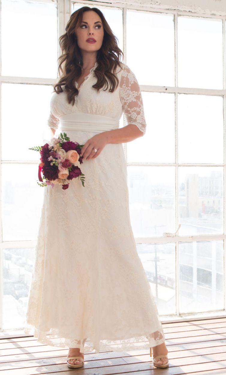 Long Formal Wedding Dress Plus Size - The Dress Outlet Kiyonna