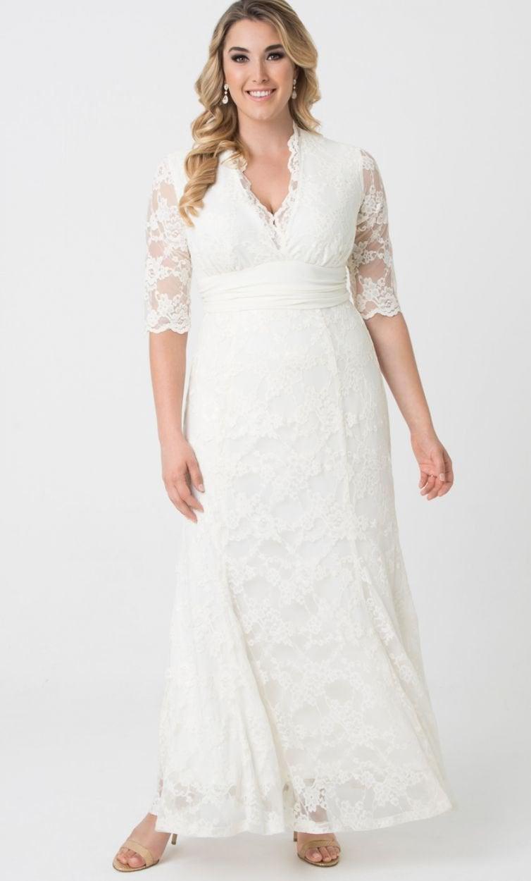 Long Formal Wedding Dress Plus Size - The Dress Outlet Kiyonna