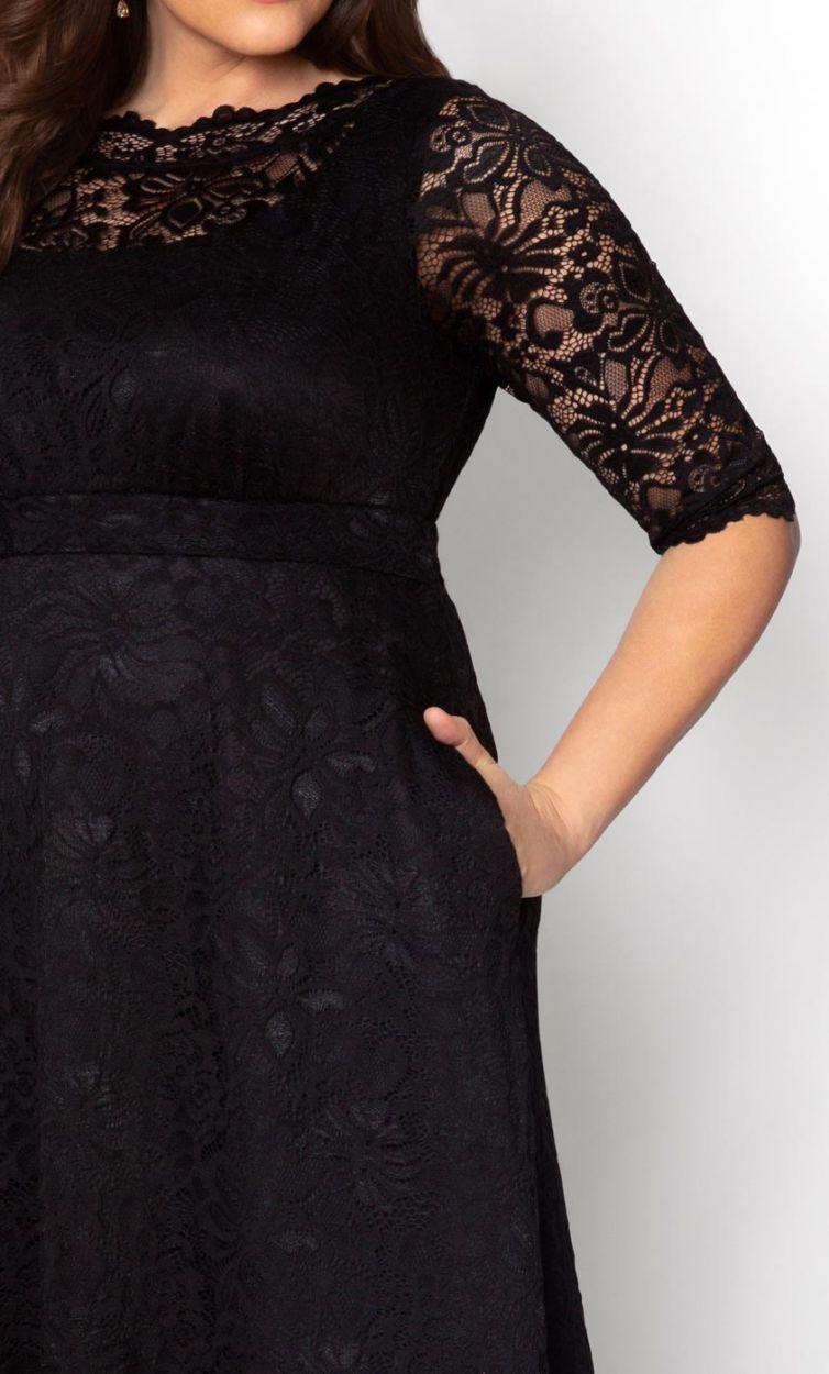 Kiyonna Long Plus Size Lace Dress - The Dress Outlet Kiyonna