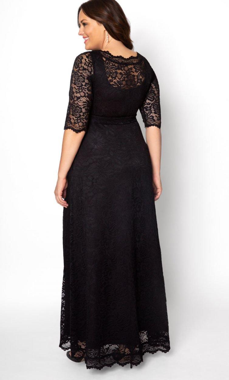 Kiyonna Long Plus Size Lace Dress - The Dress Outlet Kiyonna