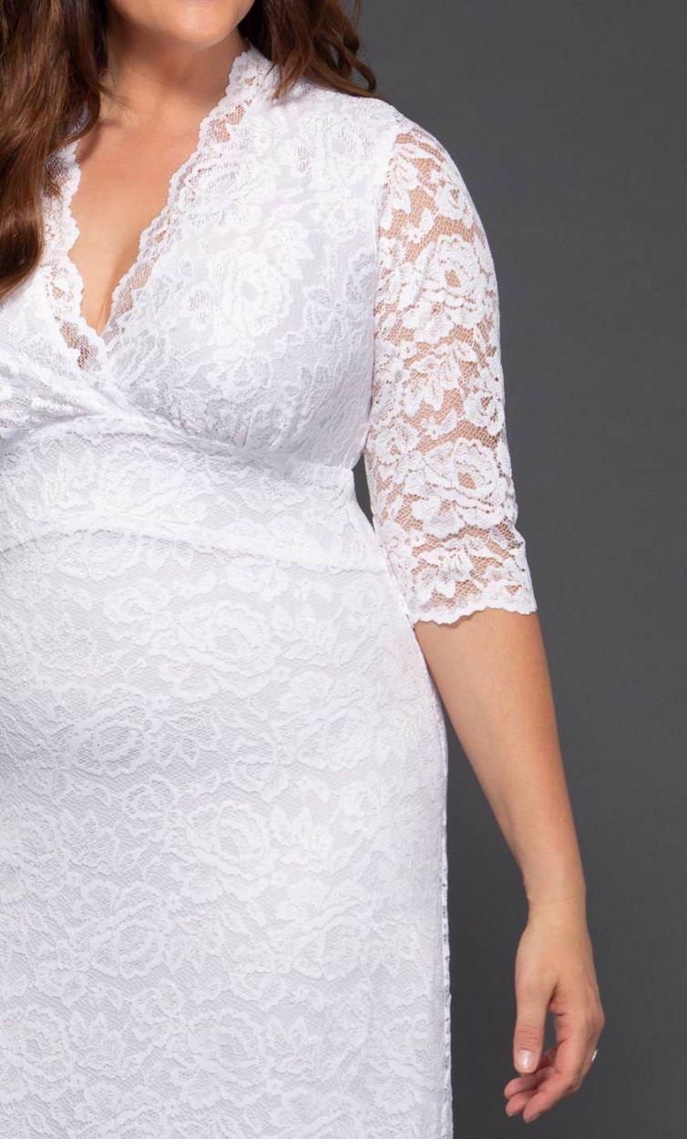 Kiyonna Luxe Lace Wedding Short Dress - The Dress Outlet Kiyonna