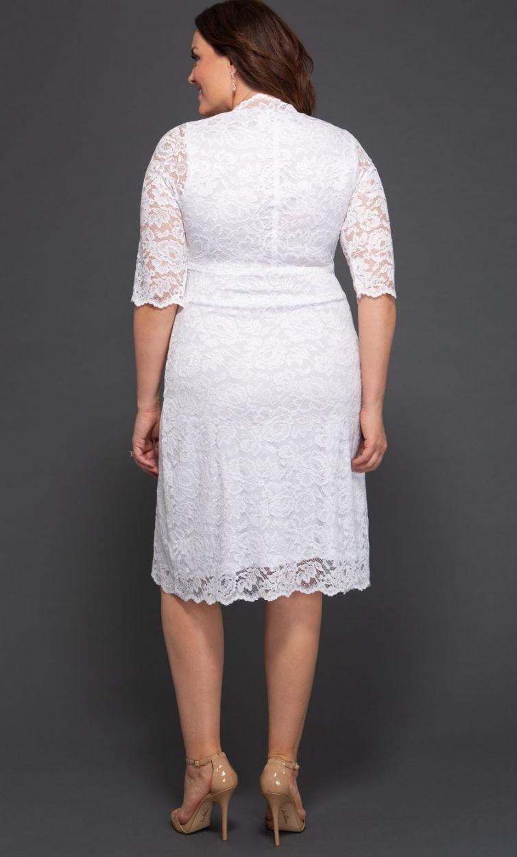 Kiyonna Luxe Lace Wedding Short Dress - The Dress Outlet Kiyonna