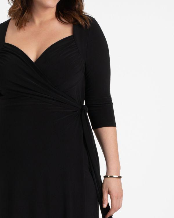 Kiyonna Short Formal Wrap Dress - The Dress Outlet