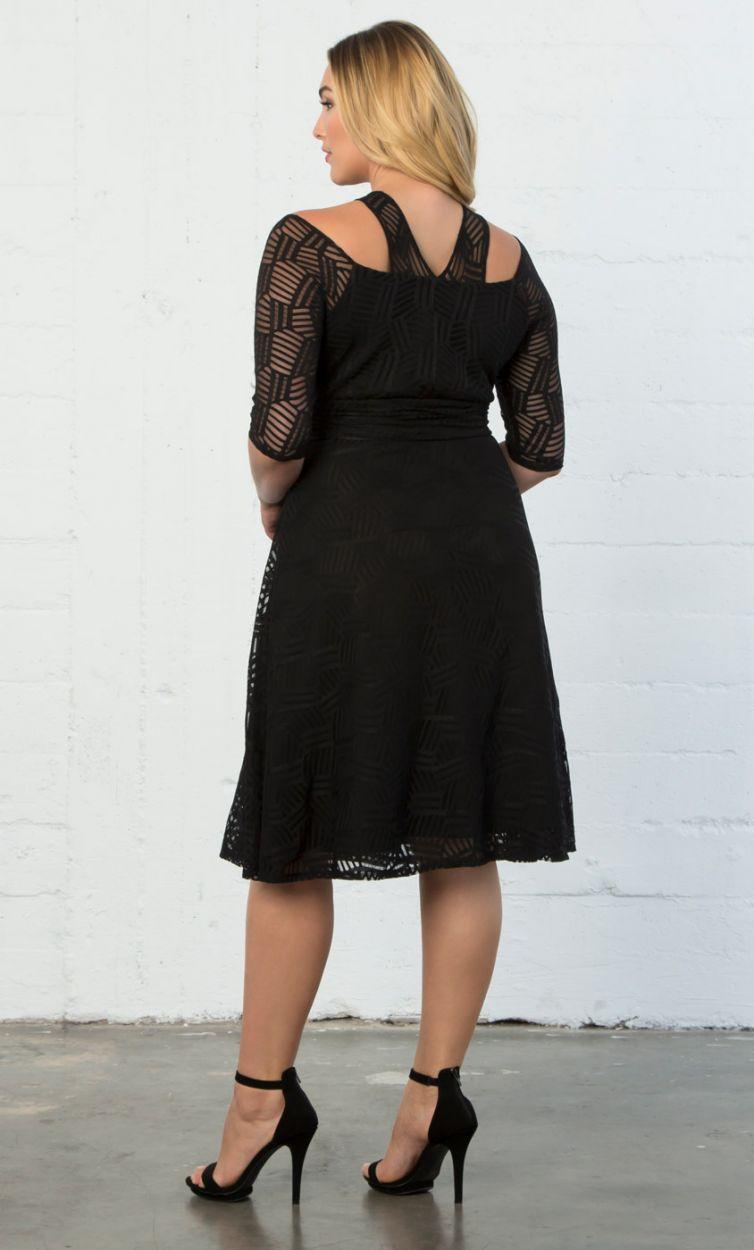 Kiyonna Short Lace Dress Formal Dress Plus Size - The Dress Outlet Kiyonna