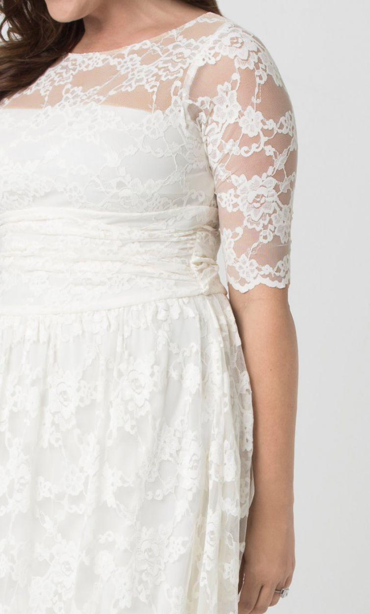 Kiyonna Short Lace Weddning Dress Cocktail - The Dress Outlet Kiyonna