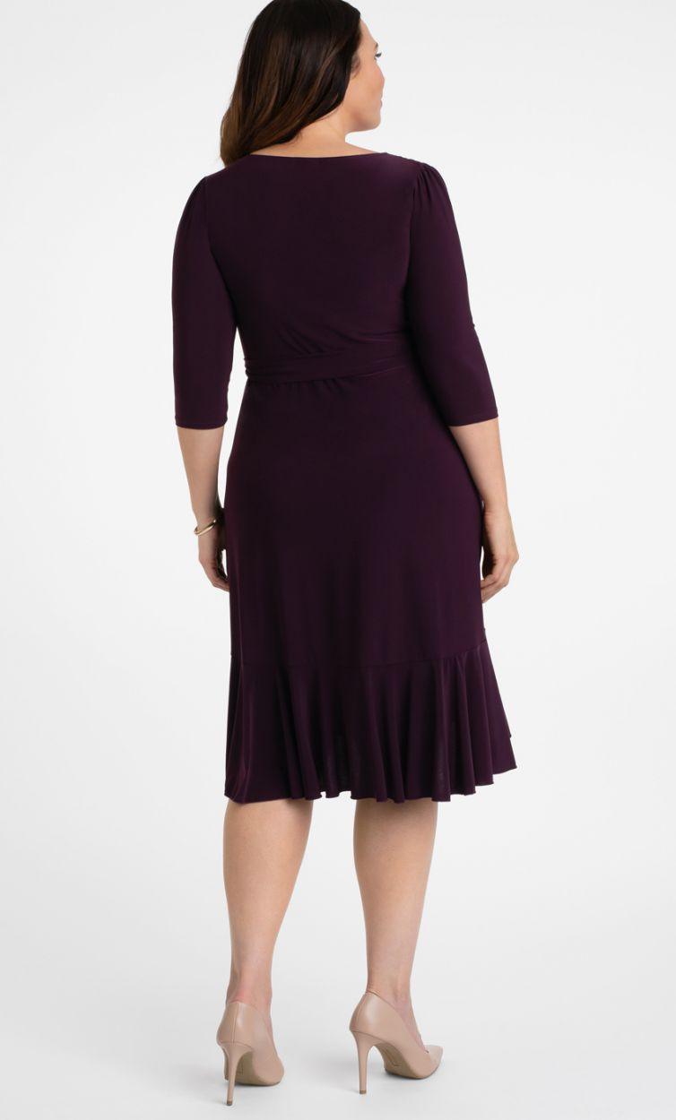 Kiyonna Short Plus Size Wrap Dress - The Dress Outlet Kiyonna