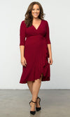 Kiyonna Short Plus Size Wrap Dress - The Dress Outlet Kiyonna