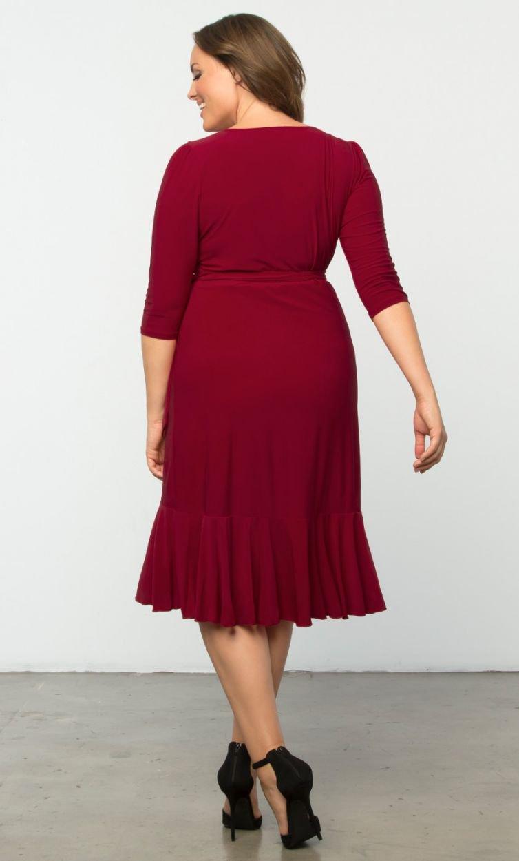 Kiyonna Short Plus Size Wrap Dress - The Dress Outlet Kiyonna