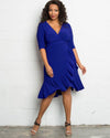 Kiyonna Short Plus Size Wrap Dress - The Dress Outlet