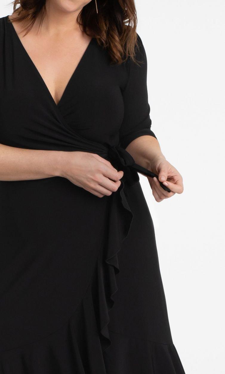 Kiyonna Short Plus Size Wrap Dress - The Dress Outlet Kiyonna